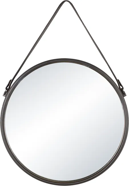 Espejo enmarcado redondo Barbier negro INSPIRE 55 x 56 cm