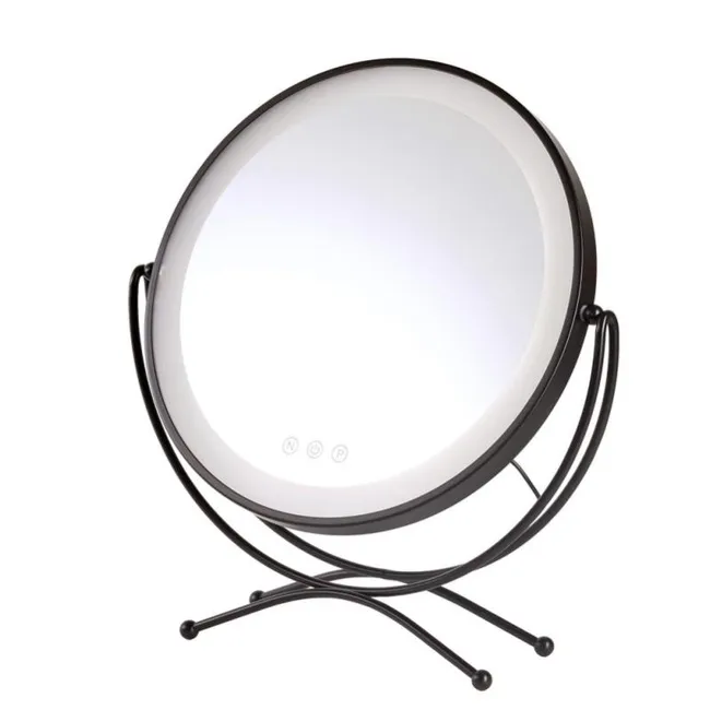 Espejo Iluminado Maquillaje LED 4200ºK 48x43Cm Negro 30.000H